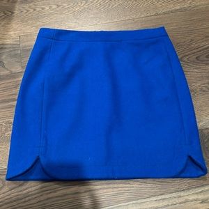 J Crew Shirttail mini skirt Royal Blue size 0